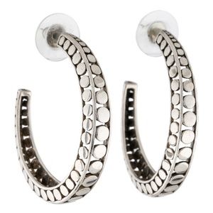 GUC John Hardy Dot Hoop Earrings, sterling silver